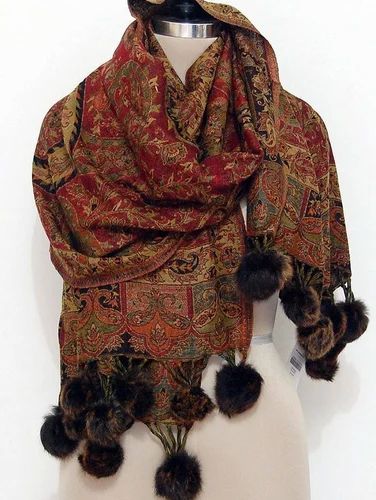 Viscous Fox Fur Balls Stole
