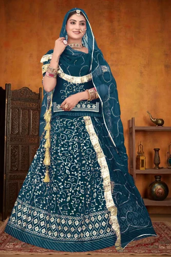 Blue Women Katariya Rajputi Poshak