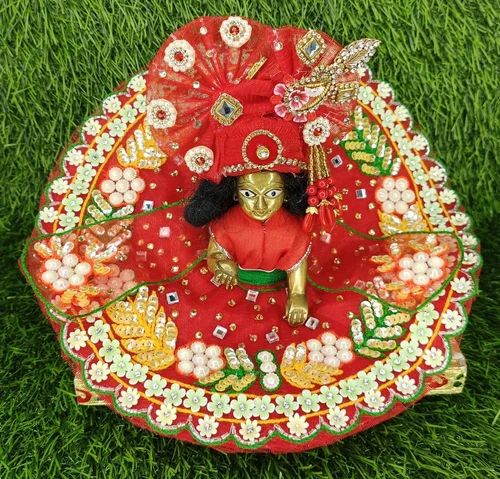 Zardosi Net Handwork Rajputi Poshak, Odhani: Thakurji Pure