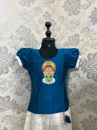 White Cotton Kids Pavadai Sattai