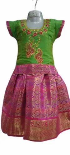 Festive Wear Girls Stone Work Pattu Pavadai