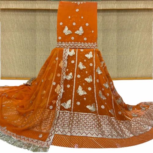 Gotta Patti Rajasthani Rajputi Poshak, Odhani: Thakurji Pure