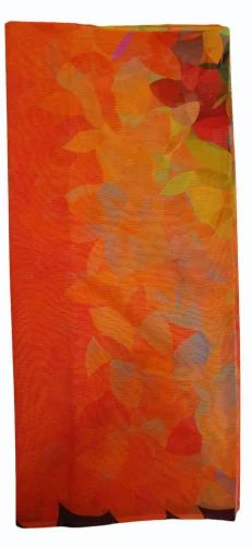 Orange Cotton Digital Printed Sudanese Thobe Fabric