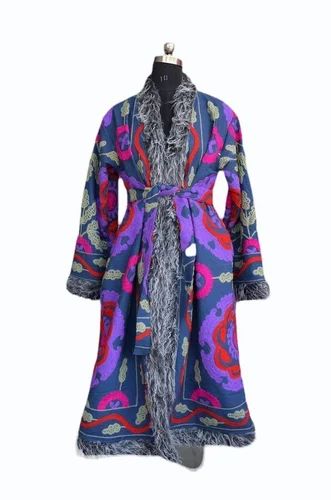 Full length Cotton Suzani Kimono Dress