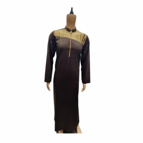 Brown Cotton Mens Designer Arabic Jubba