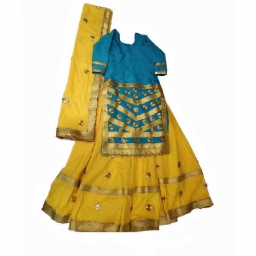 Yellow Girls Punjabi Giddha Dress