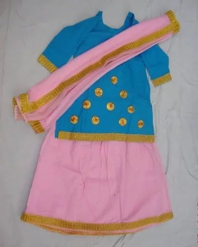 Pink Girls Punjabi Giddha Dress