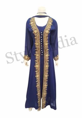 Handwork Embroidery Ladies Ethnic Dress, Size: Large