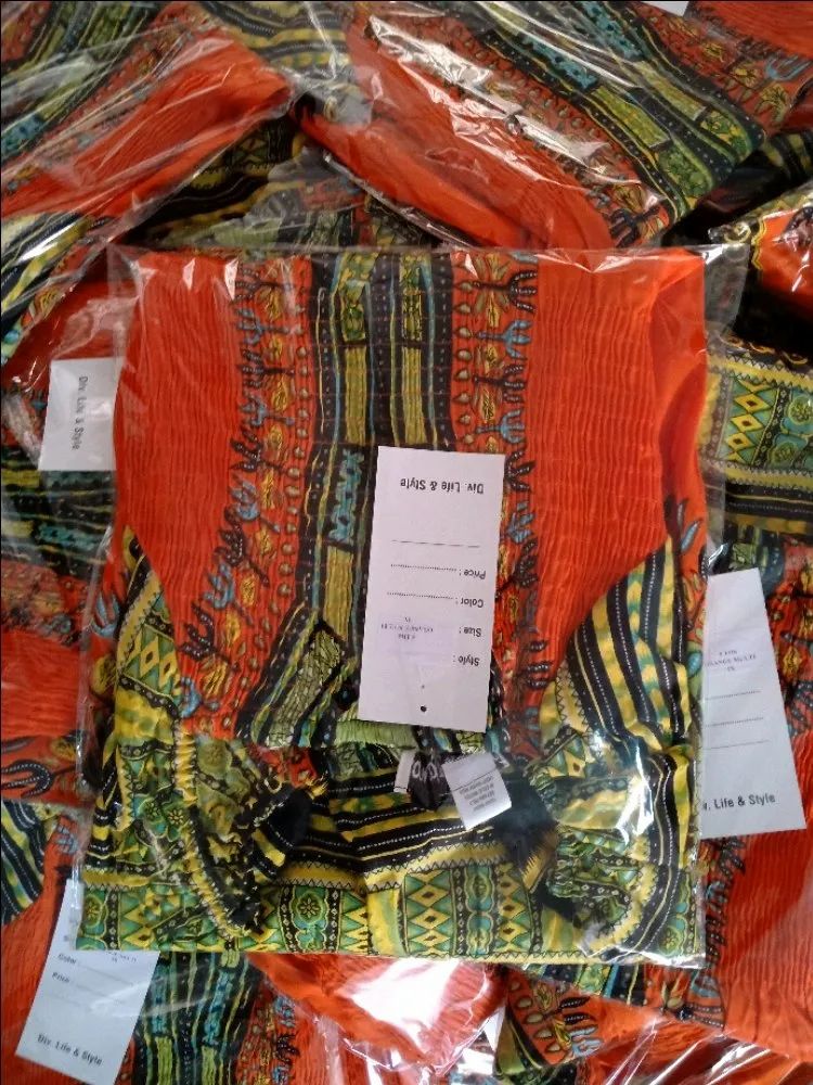 Orange African Dress