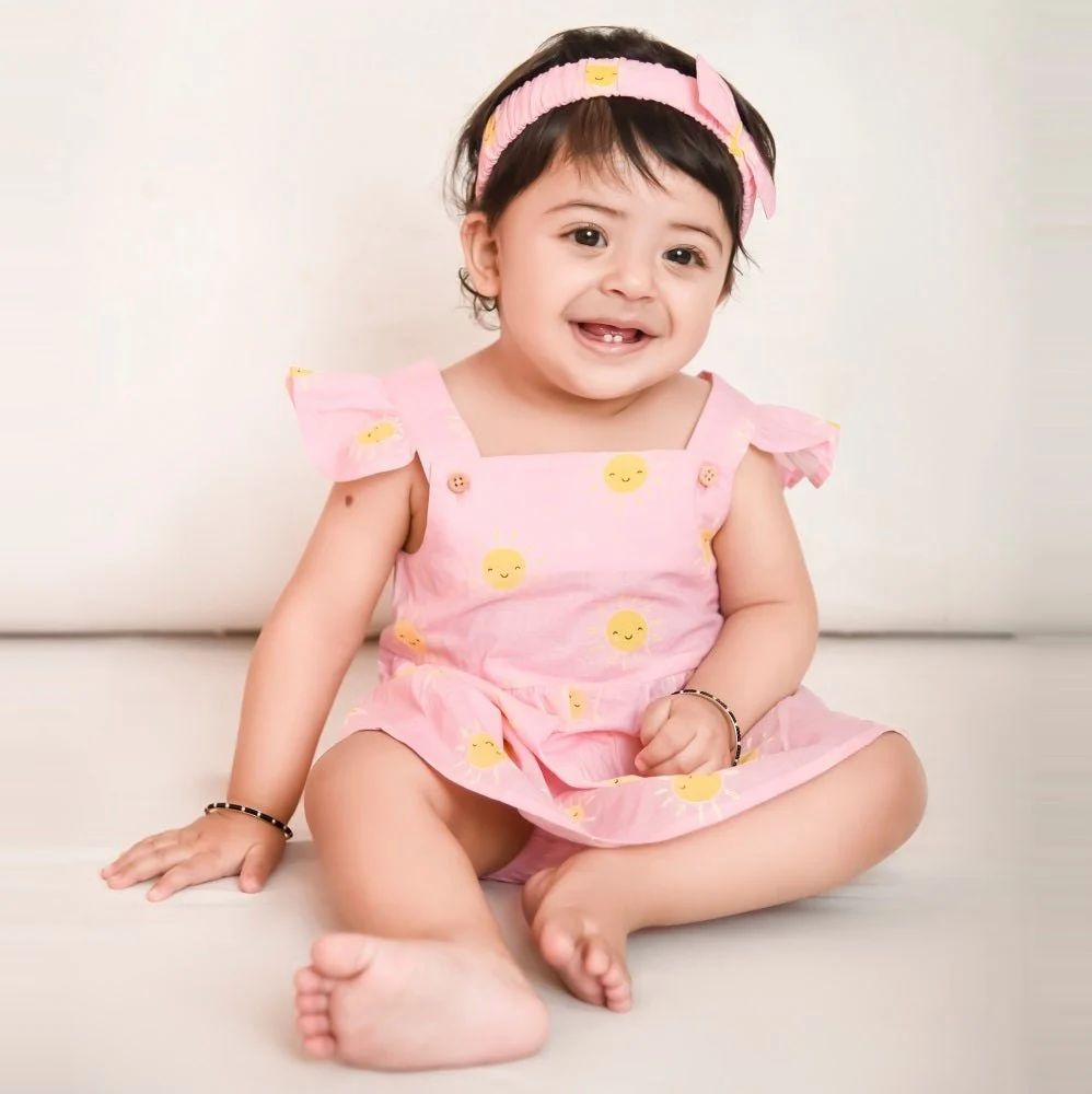 Pink Sun Set with Matching Headband