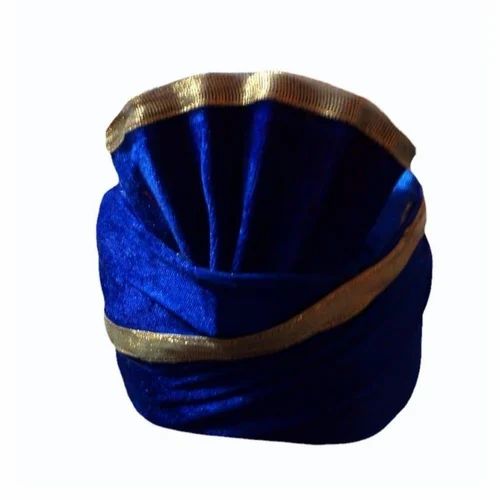 Royal Blue Velvet Safa, Plain