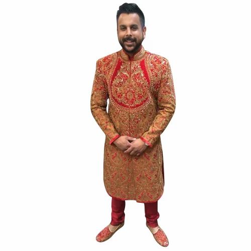 Groom Red Sherwani