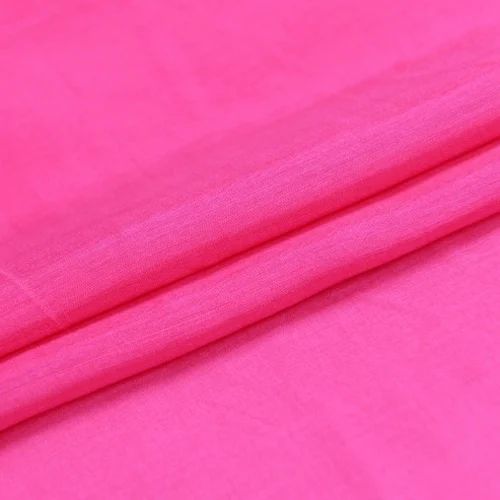 Pink Plain Cotton Silk Fabric
