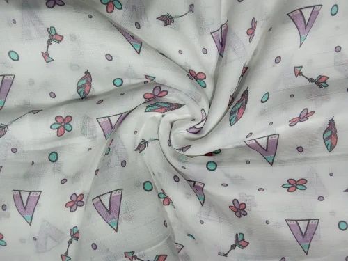 Cotton Muslin Fabric Printed, 120