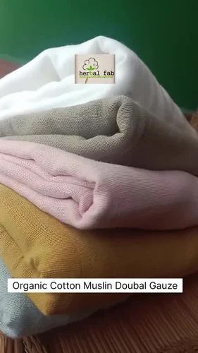Natural Indigo Dyed Organic Cotton Muslin Fabric, GSM: 100-150 GSM