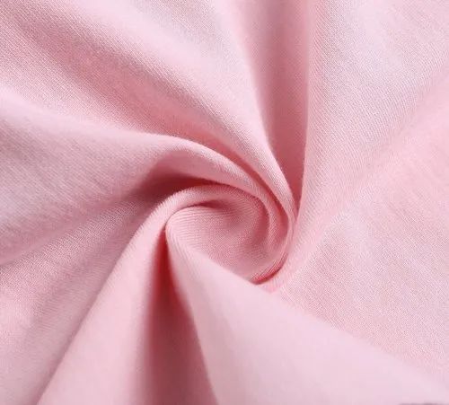Pink Cotton Single Jersey Fabric, Plain/Solids
