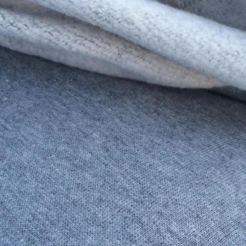 Top Light Grey Cotton Fleece Fabric, GSM: 150 GSM
