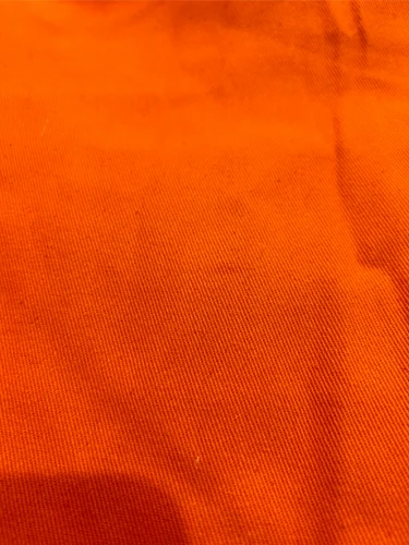 Pure Cotton Orange Drill Fabric, Plain/Solids