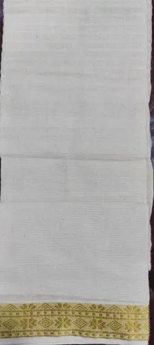 Hand Work Golden Cotton Grey Fabric