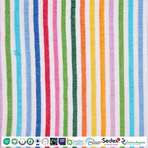 Sustainable Seersucker Natural Multi-Color Printed Fabric Manufacturer Suppliers in India