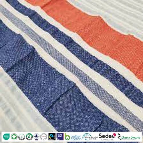 Grs, Ocs, Gots, Iso, Bci, Cotton Printed Seersucker Fabric Wholesale Manufacturer from India
