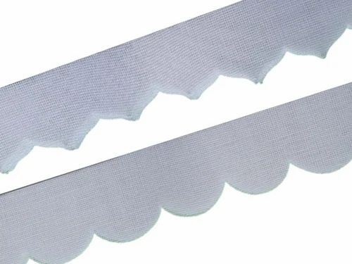 Cotton White Buckram Jali Fusible Interlining Roll Net Fusible Bukram, For Readymade Garment, LDPE