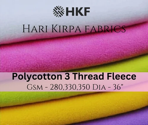 Poly Cotton 3 Thread Fleece Fabric
