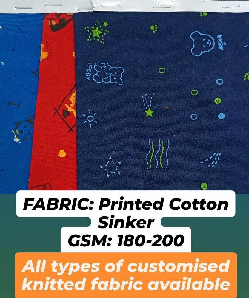 Printed Cotton Sinker Fabric