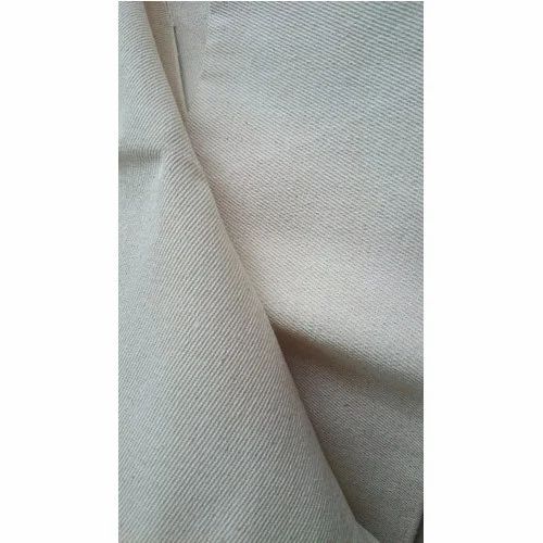 Off White Plain Drill Canvas Fabric, For Clothing
