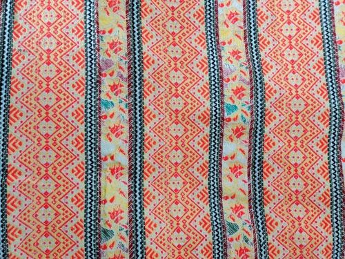 Cotton Handloom Fabrics, Block Print, Multicolour