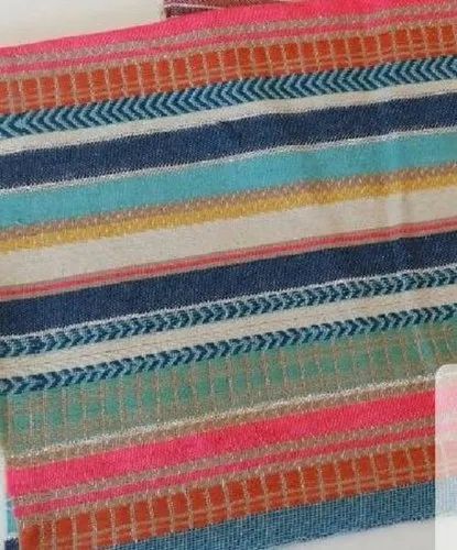 Cotton Handloom Jacquard Fabric, Multicolour