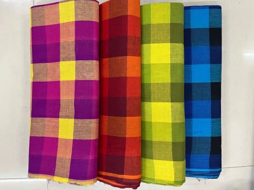 Madras Cheks Handloom Cotton Fabric