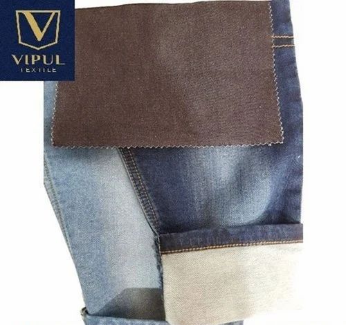 Indigo Cotton Jacquard Denim Fabric