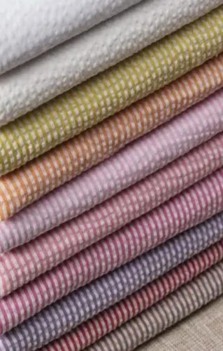 Cotton Seersucker Stripe Fabric