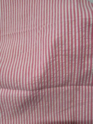 Pink Seersucker Stripe Fabric
