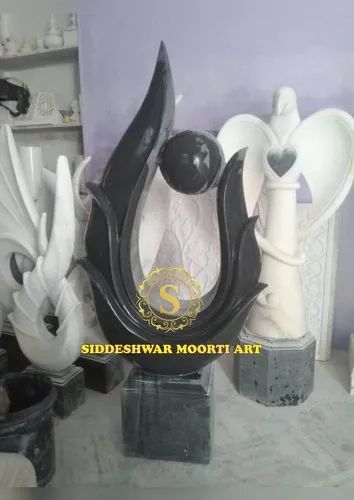 Black Marble Abstract Sculpture