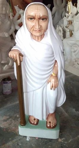 White 3 Feet Makrana Marble Lady Statue, For Worship, Indoor