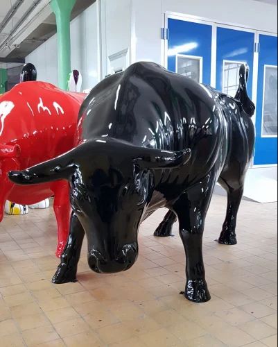 Malicolor Fiber Glass Ox Statue, For Exterior Decor