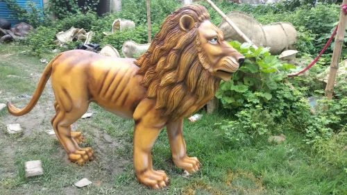 Fiber Glass Statue Of Lion, For Interior Decor