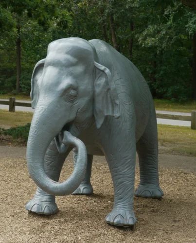 Fiberglass Elephant Statue, for Exterior Decor, Size/dimension: Height 7 Feet