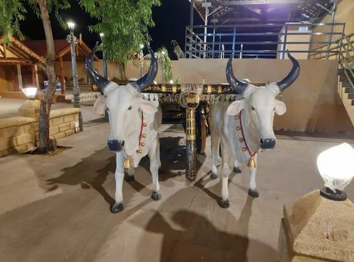 Bull Animal Statue Fiberglass, 5-9 Feet