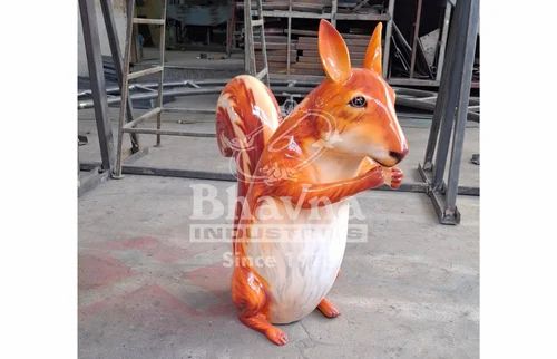 Fiber Animal Statue Squirrel, 3-4 ft