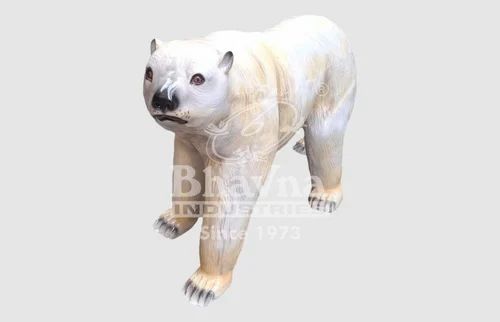 Fiber Animal Statue Polar Beer, 4-5 ft