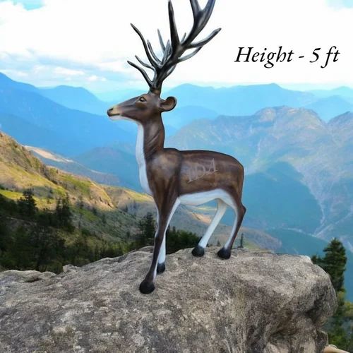 Fiber Deer Statue, 5-6 ft
