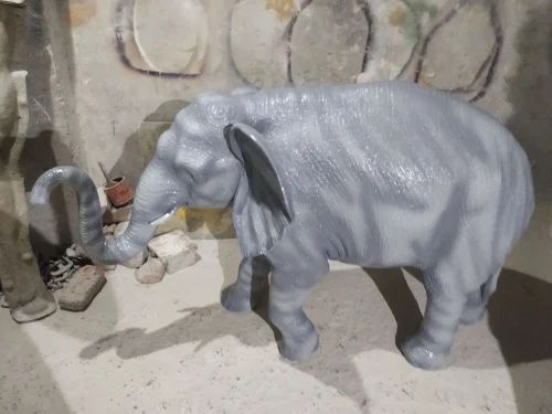 Multicolor Fiber Elephant Statue Frp
