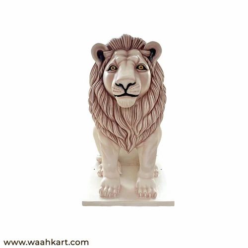 FRP Royal Sentinel Lion Statue for Entrance Decor (2-5 Feet)