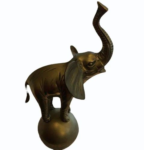 Brown Brass Elephant Statue, For Exterior Decor