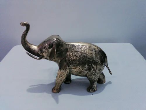 Bronze Solid Brass Engrave Elephant, For Interior Decor