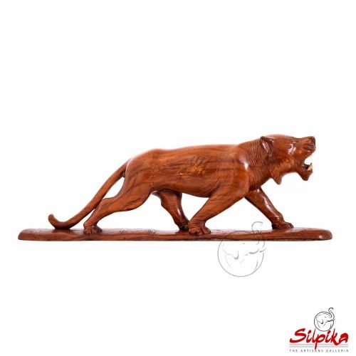 Curved Brown Silpika Lioness, For Home Decor