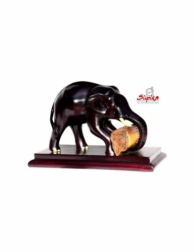 Silpika Elephant Wood Carrying Satue